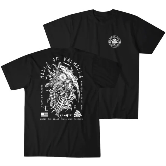 Howitzer Style Men's T-Shirt VIKING NATURE Military Grunt MFG Black S-4XL - Picture 2 of 10